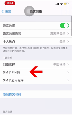 阳朔苹果14维修网分享如何给iPhone14的SIM卡设置密码 