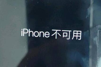 阳朔苹果服务网点分享锁屏界面显示“iPhone 不可用”如何解决 