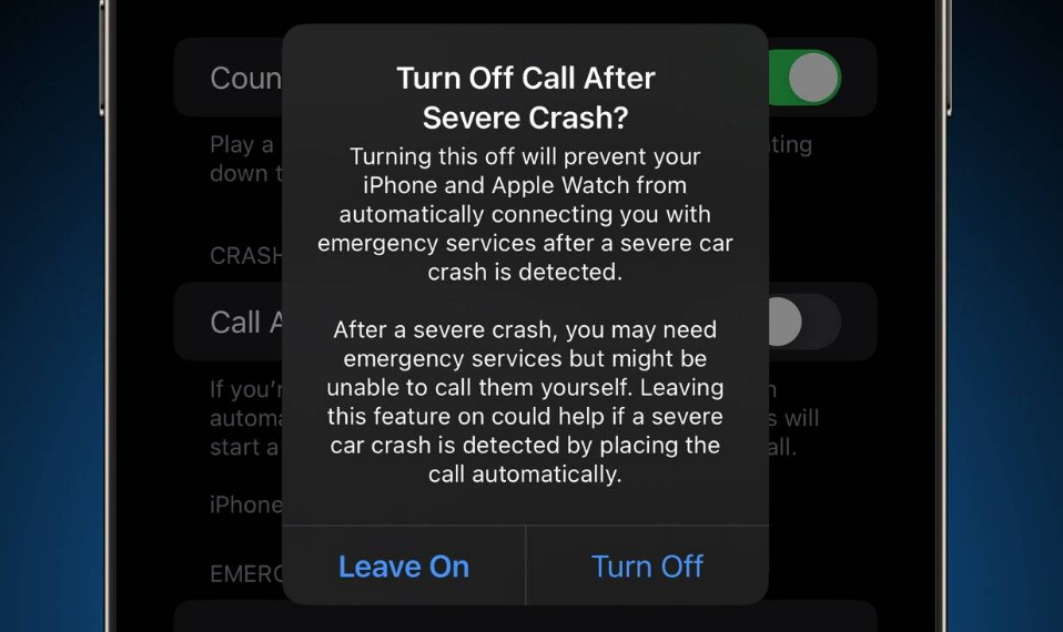 阳朔苹果14维修分享 iPhone 14 和 Apple Watch 上关闭崩溃检测 